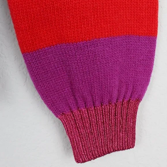 NWT Gucci Stripe Sequin Embroidered Wool Sweater, Small, Tiger “Loved” Appliqué - Picture 11 of 16